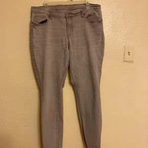 Old Navy Grey Curvy Skinny Jeans